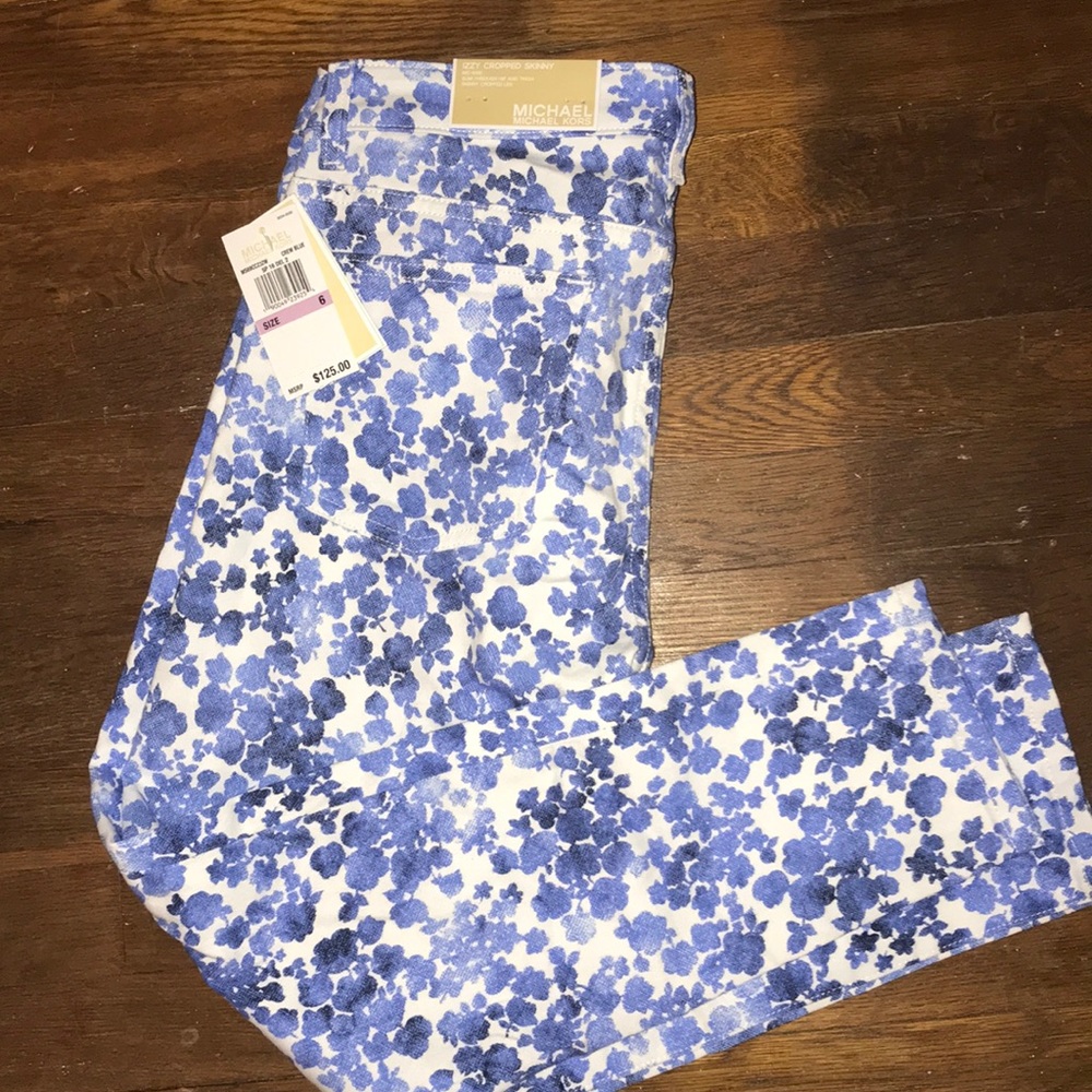 MIchael Kors Floral Izzy Cropped Jean